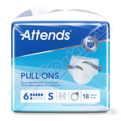 Kalhotky Absorpční Attends Pull-ons 6 Small boky 60-90cm,1438ml,18ks