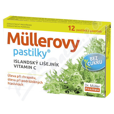 Müllerovy Pastilky S Isl.lišej.bez Cukru 12ks Zp