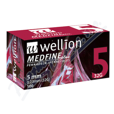 Wellion Medfine Plus jehly pro inzulínová pera vel. 32G x 5 mm
