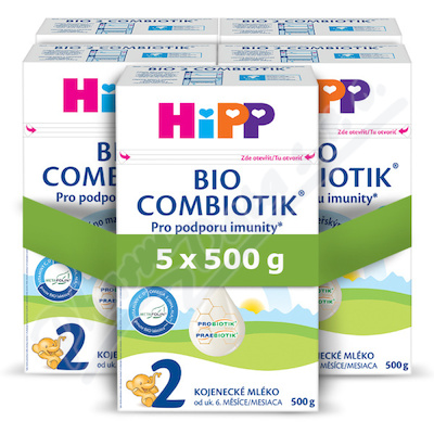 Hipp 2 Combiotik Kojenecké Mléko Bio 5x500g