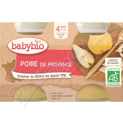 Babybio Hruška ovocný příkrm 2x130 g