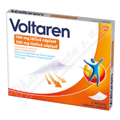 Voltaren 140 mg léčivá náplast 5 náplastí