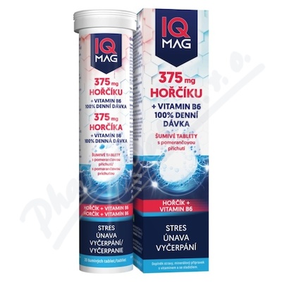 Iq Mag 375mg Hořčíku+vit.b6 Pomeranč šum.tbl 20ks