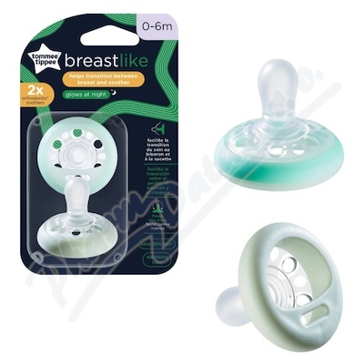 Tommee Tippee Ctn Dudlík Night Zelená 0-6m 2ks