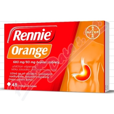Rennie Orange 680mg/80mg 48 žvýkacích tablet