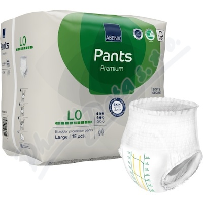 Abena Pants Premium L0 kalhotky absorpční navlékací, prodyšné, boky 100-140CM, 1100ML, 15KS