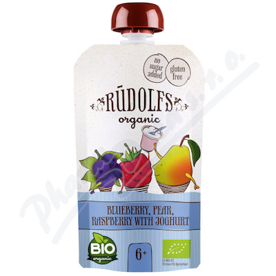 Rudolfs Borůvky, hrušky, maliny a jogurt Bio kapsička 110 g