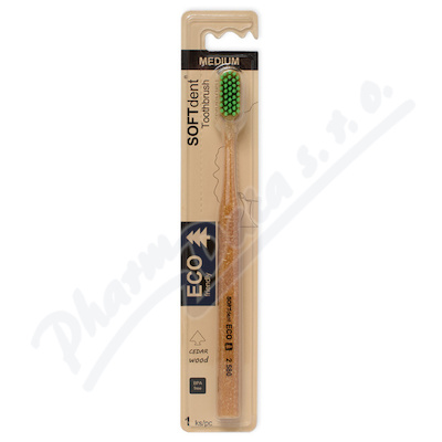 Softdent Eco zubní kartáček medium 1 kus