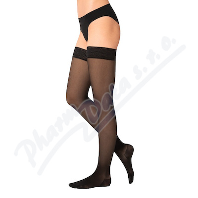 Relax Premium Stehenní punčochy vel.XXL black magic