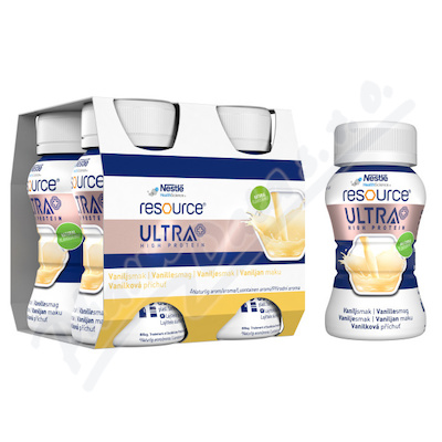 Resource Ultra + High Protein Vanilková Příchuť perorální roztok 4x125ml
