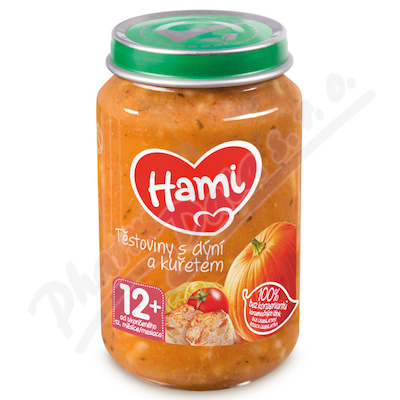 Hami Těstoviny s dýní a kuřetem 200 g 12m