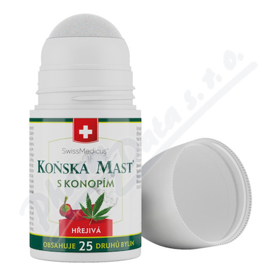 Koňská mast s konopím hřejivá Roll On 90ml
