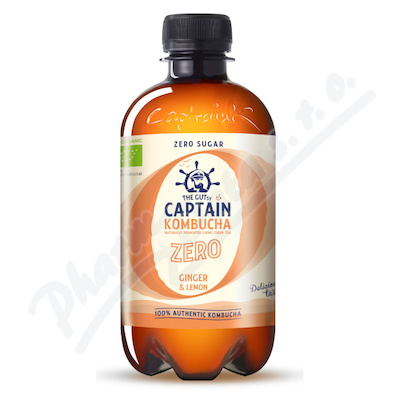 Captain Kombucha Zero zázvor&citron bio 400 ml