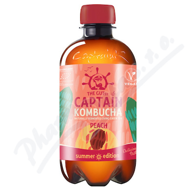 Captain Kombucha broskev bio 400 ml