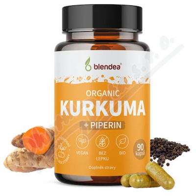 Blendea Kurkuma a piperin Bio 90 kapslí