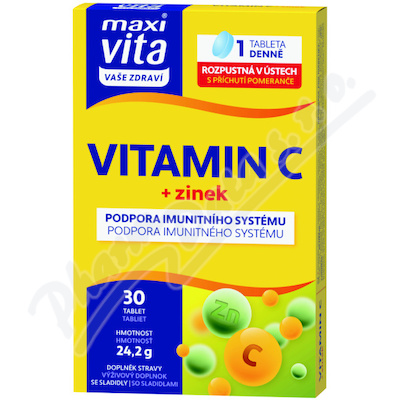 Maxi Vita Vitamin C+zinek 30 tablet