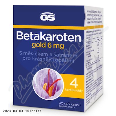Gs Betakaroten gold 6mg 90+45 kapslí