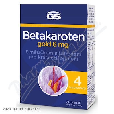 Gs Betakaroten gold 6 mg 30 kapslí
