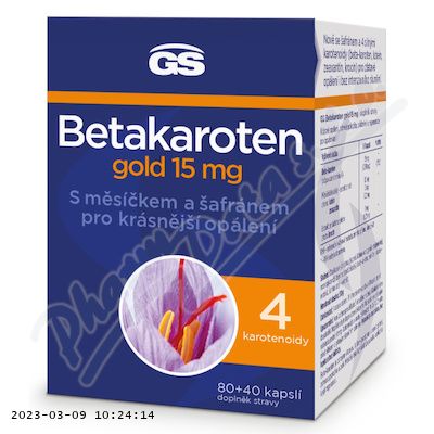 Gs Betakaroten gold 15 mg 80+40 kapslí