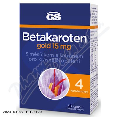 Gs Betakaroten gold 15 mg 30 kapslí