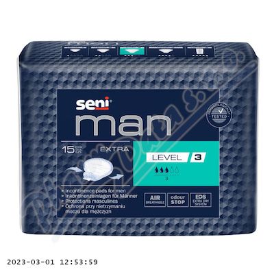 Seni Man Extra level 3 vložky pro muže 15 ks