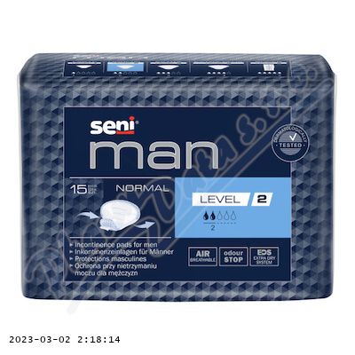 Seni Man Normal level 2 vložky pro muže 15 ks