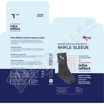 Pulsaar Active Bandáž na kotník s bambusovým uhlím vel.L