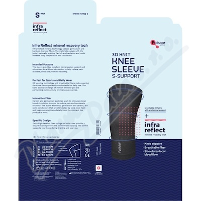 Pulsaar Active Bandáž na koleno s bambusovým uhlím vel.S