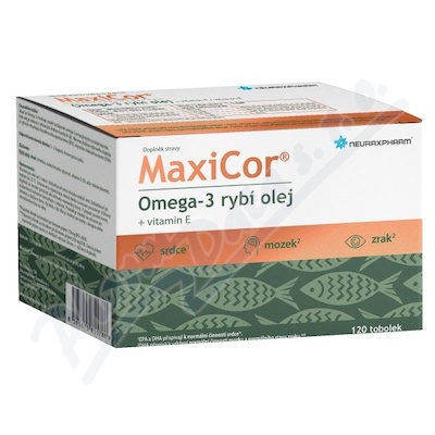 Maxicor Omega-3 rybí olej 120 tobolek