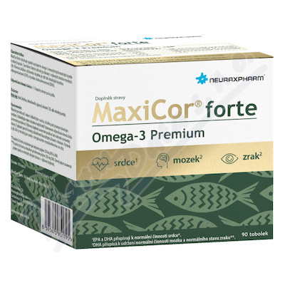 Maxicor forte Omega-3 premium 90 kapslí