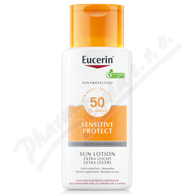 Eucerin Sun Sensitive protect SPF 50+ extra lehké mléko na opalování 150 ml