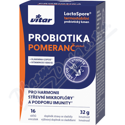 Vitar Probiotika pomeranč 2g 16 sáčků