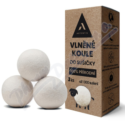 Autentis Vlněné koule do sušičky 3 kusy