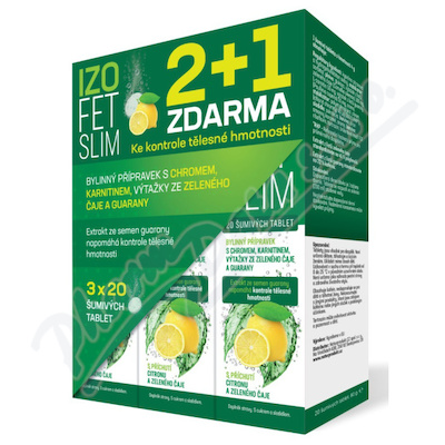 Naturprodukt Izofet Slim 60 šumivých tablet Výhodné balení 2+1 zdarma