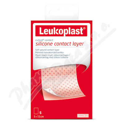 Leukoplast Cuticell contact 5cmx7.5cm transparentní silikonová mřížka 5 kusů