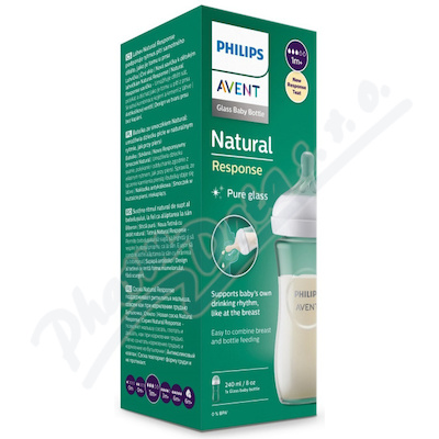 Avent Natural Response skleněná láhev 240 ml 1m+