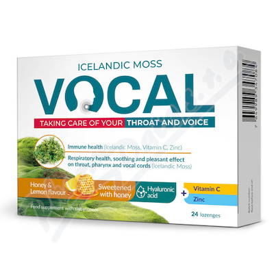 Vocal HA Pastilky s příchutí medu a citronu 24 pastilek