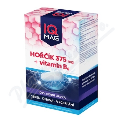IQ Mag hořčík 375mg + vit.B6 60 tobolek