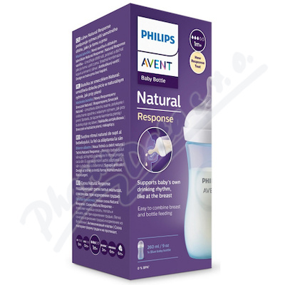Avent Natural Response láhev 260 ml 1m+ modrá