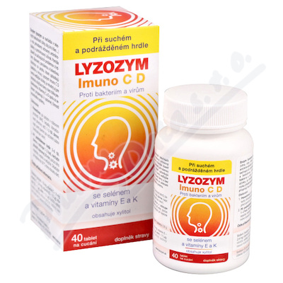 Lyzozym Imuno C D se Selenem a vitamíny E a K cucací tablety 40 ks