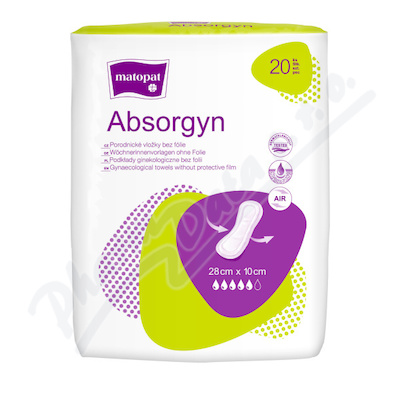 Absorgyn Porodnické vložky bez fólie 20 kusů