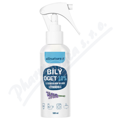 Allnature Bílý ocet 10% s esenciálním olejem levandule sprej 500 ml
