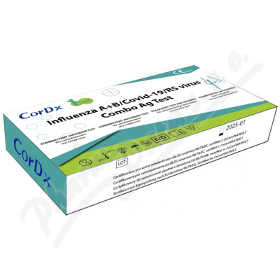 Cordx Influenza A+B, Covid-19, RS virus Combo antigenní test