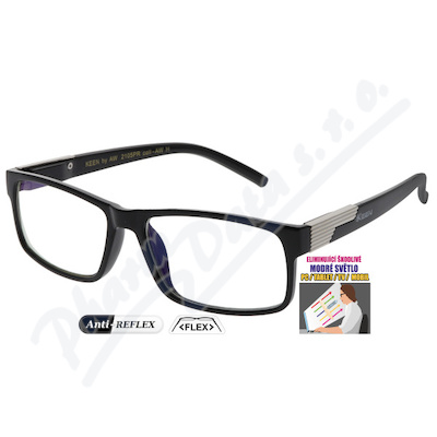Brýle na počítač Blue protect dioptrické +2.00 černé
