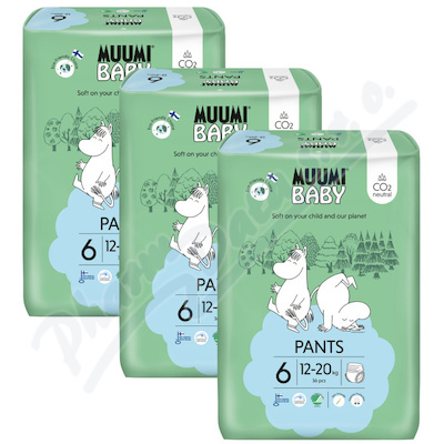 Muumi Baby Pants 6 Junior 12-20kg eko pleny 3x36kg