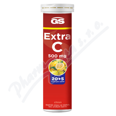 GS Extra C 500 citron 20+5 šumivých tablet