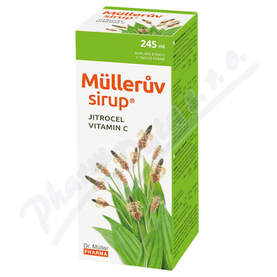 Müllerův Sirup s jitrocelem a vitaminem C 245 ml