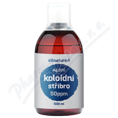 Allnature Koloidní stříbro Ag 200 50ppm 500 ml