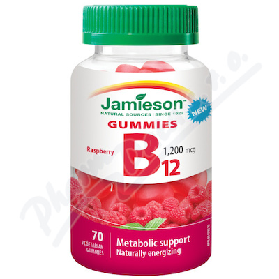 Jamieson Gummies Vitamín B12 1200 mcg 70 želatinových pastilek