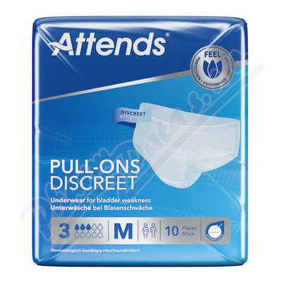 Kalhotky Absorpční Attends Pull-ons Discreet 3 vel M 10 ks